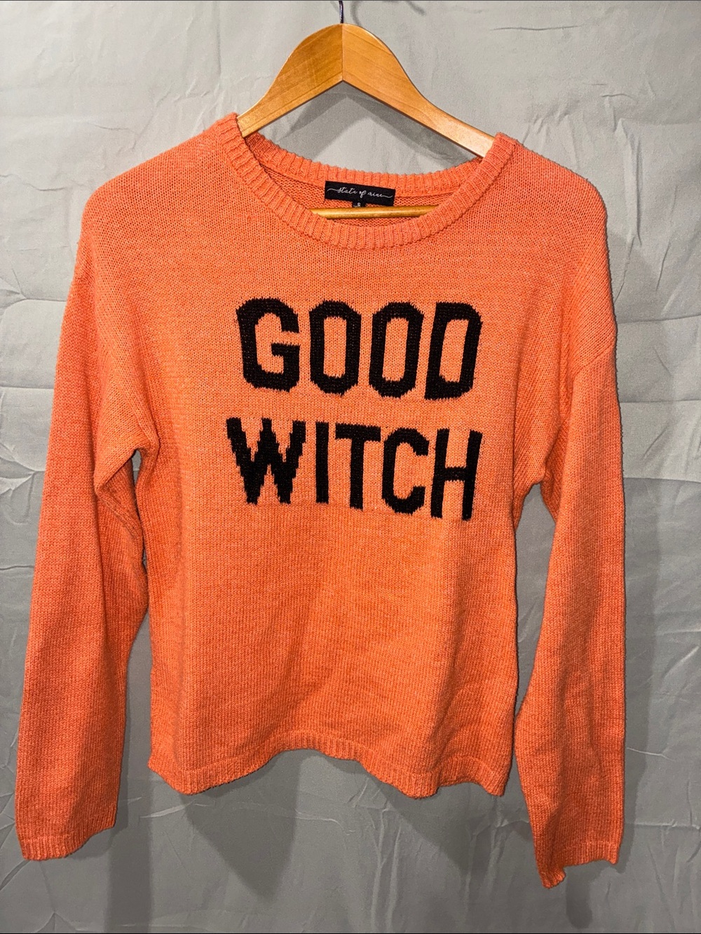 Orange 'GOOD WITCH' Crew Neck Sweater